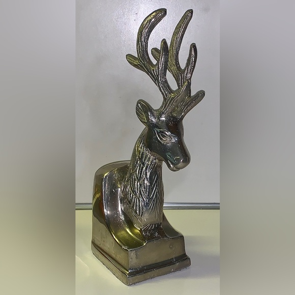 Vintage Silver Tone Buck Stag Antlered Deer Figurine Statuette Paperweight - Picture 16 of 16